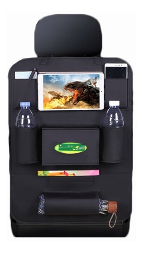 Imagen 1 de 8 de Organizador De Cuero Asiento Multiusos Coche Traseros