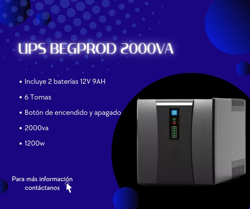 Ups Begprod 2000va 1200w 110v-120v