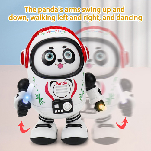 Dancing Robot Toys Cool Light Music Walking Space Panda Gift
