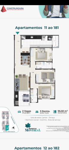 Apartamento 3 Dorms 96m2 2 Vagas Lazer Comp Frente Mar