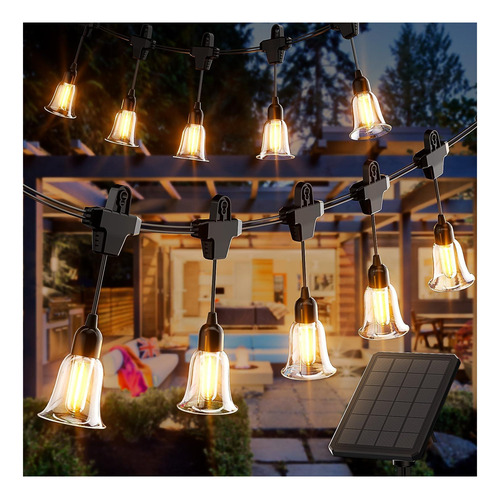 Luces De Cuerda Solar Bitpott Para Afuera, Luces De Cuerda A