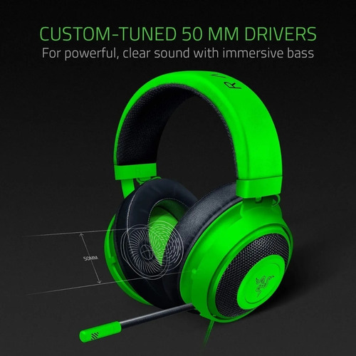 Imagen 6 de 9 de Auriculares Gamer Razer Kraken Green 2019 Ps4 Switch Xbox Xg
