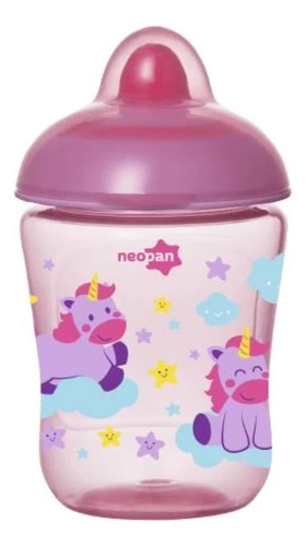 Copo De Transição Para Bebê Antivazamento Rosa E Azul 250ml Unicórnio