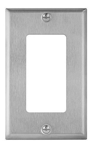 Placa Pared Metal, 1-gang, Acero Inoxidable 430, Ul 7731