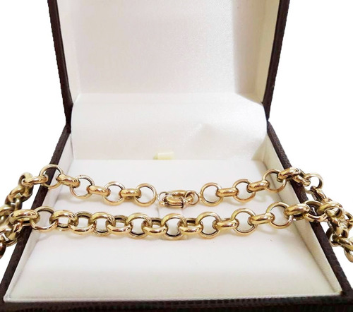 Corrente Cordão Elo Português 25 Gramas 8mm 42cm Ouro 18k