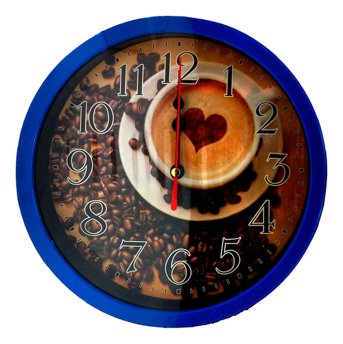 Reloj De Pared Cafe Clásico Decorativo 20 X 4 Cm Hermoso