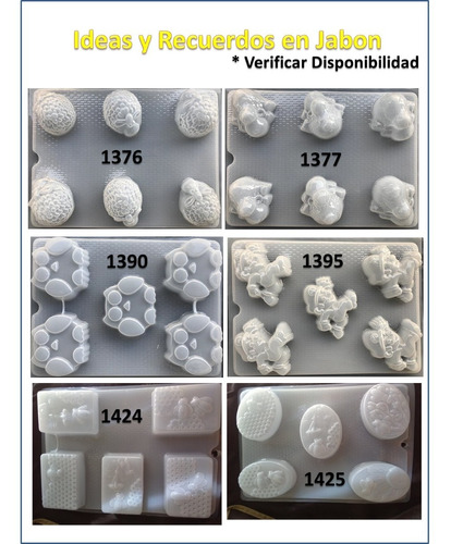 Molde Jabón Gomita Gelatina Paquete 4 Pzs A Elegir Parte 5