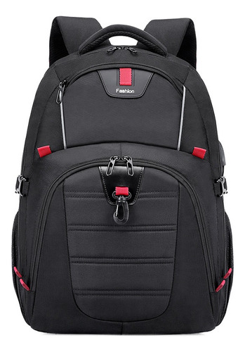 Mochila Impermeable Para Laptop De 17 In Con Usb Negro