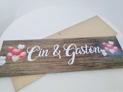 Imagen 9 de 10 de Cartel De Señalizacion Para Fiestas De Madera Personalizados