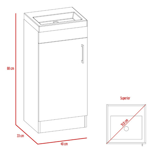 Mueble Lavama + Mueble Auxi + Optimizador Baño Madrid - Miel