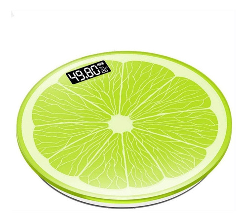 Imagen 1 de 10 de Balanza Personal De Baño Digital Vidrio 180 Kg Forma Limon