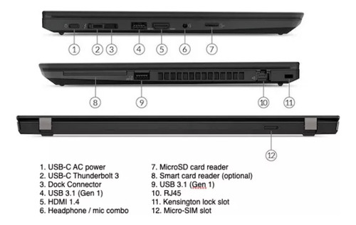 Notebook Lenovo Thinkpad T490 Intel Core I5-8ager 128gb 8gb (Recondicionado)