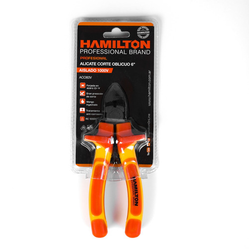 Alicate Corte Oblicuo Aislado 1000v 150mm Hamilton Aco60v