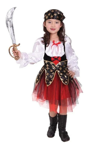 Disfraz Pirata Niña Halloween Infantil.