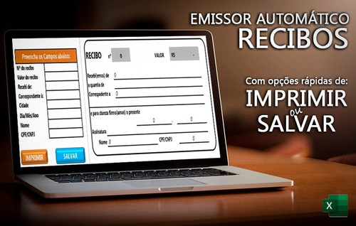 Emissor Automático De Recibos (salvar E Imprimir!) - Excel