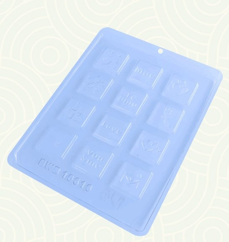 04 Forma Simples Chocolate Tabletinho Quadrado Do Amor 10616