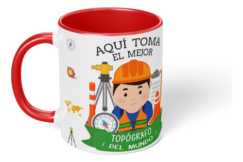 Taza Tazon Cafe El Mejor Topografo Varios Colores