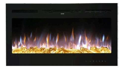 Chimenea Electrica Empotrable Con Iluminación Led De 101 Cms