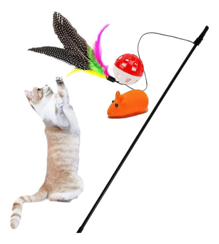 Varita Raton Juguetes Para Gatos + Obsequio 