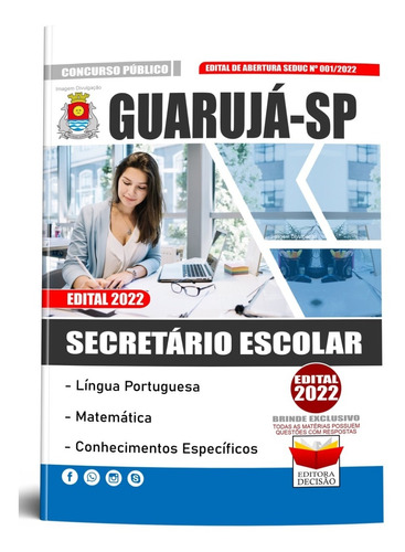 Apostila Guarujá Sp - Secretário Escolar - Atualizada