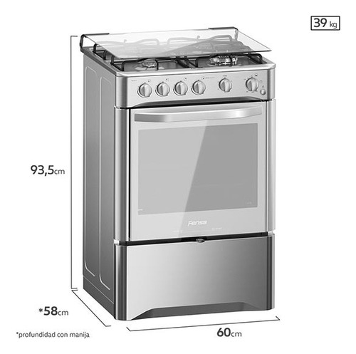 Cocina Fensa 4 Platos Fcr91+ T Nueva Detalle Estético Minimo