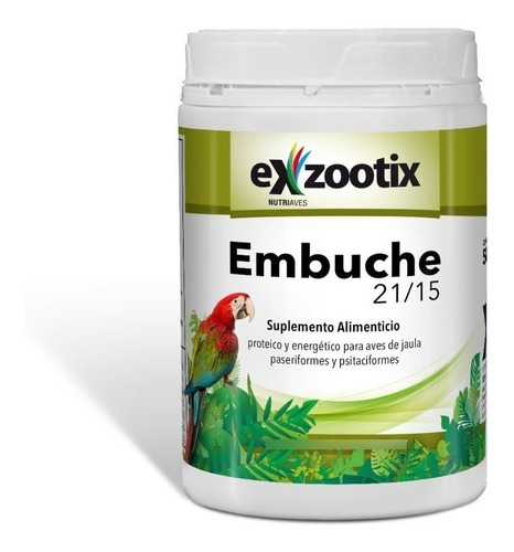 Alimento Pasta Embuche Aves Loros Exzootix 21/15 500 Gr