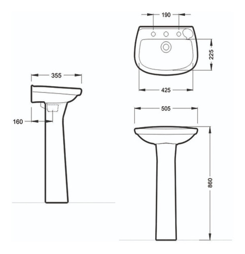 Imagen 6 de 6 de Combo Baño Inodoro + Mochila + Bidet + Pie Bacha + Envio