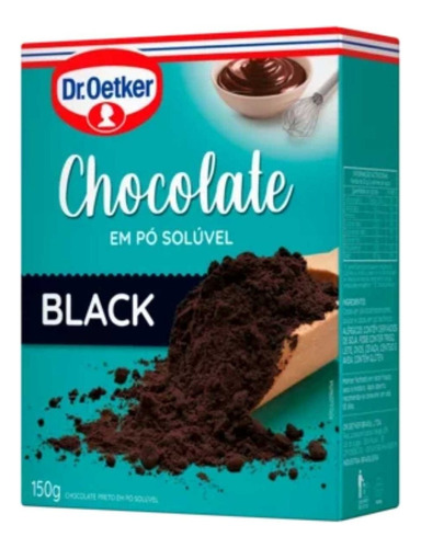 Chocolate Em Pó Solúvel Black Dr.oetker 150 G