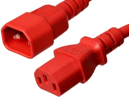 Imagen 3 de 6 de C14 To C13 Cable De Poder 60 Cm, 15a, 250v, 14 Awg Minero