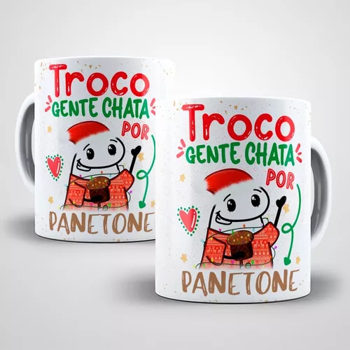 Caneca de Porcelana Flork Meme Natalino Feliz Natal