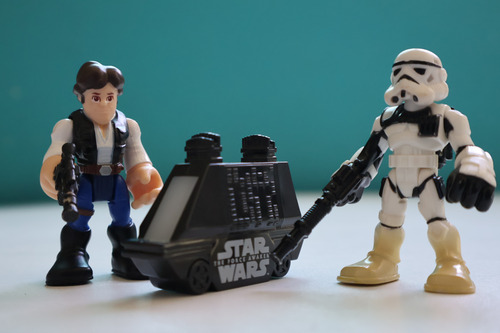 Star Wars Galactic Heroes Han Solo Sandtrooper Mouse Droid (Usado)