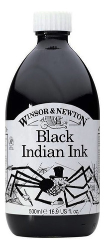 Tinta Nanquim Indian Ink Winsor & Newton Preta 500ml