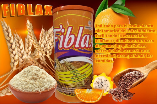 Fiblax Linaza Avena Fibra Naranja M - Unidad a $125