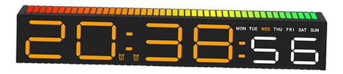 Reloj Digital Sensores De Sonido Dinámicos Amarillo Digital