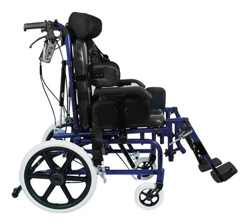 Silla De Ruedas Infantil Pci Anti Volcaduras S700 Handy Color Negro
