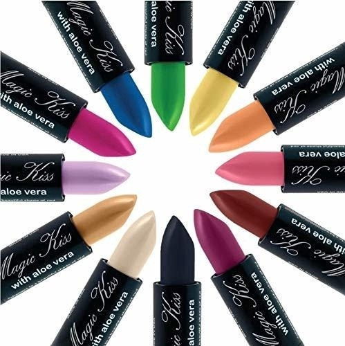 Pack Of 12 Magic Kiss Color Changing Aloe Vera Lipstick Set 