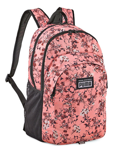 Mochila Escolar Puma 079133-14 Academy Backpack Rosa Multi Flores 122-956 T3