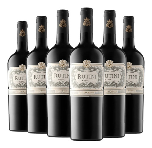 Vino Rutini Malbec Caja X 6 X 750ml. . Envío Gratis!