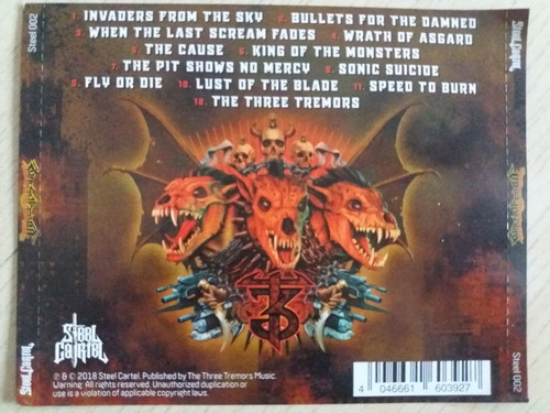 Cd The Three Tremors (2018 Tim Ripper Owens Ex- Judas Priest