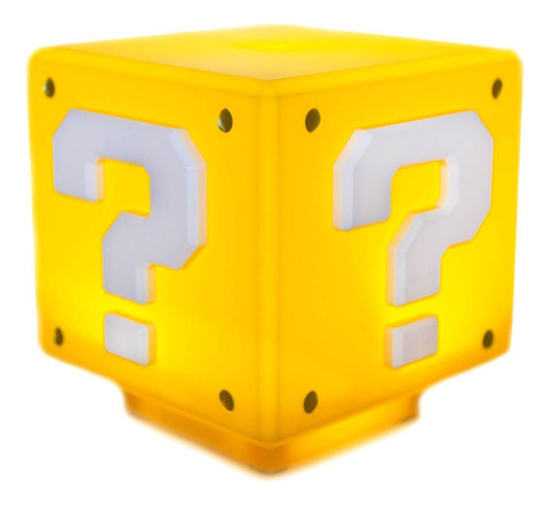 Luminária Gamer Sonora Cubo Interrogação - Mario Bros