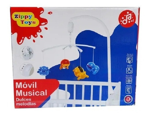 Imagen 2 de 5 de Movil Cunero Musical Juguete Bebe Con 4 Muñecos Zippy Toys