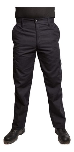 Pantalones Cargo Antidesgarro Negro/azul Talles 42 Al 54