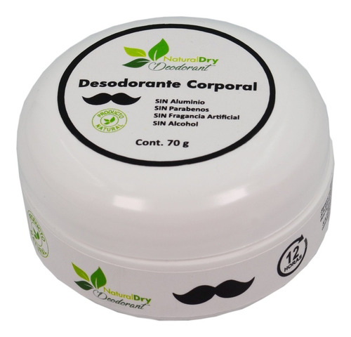 Imagen 1 de 4 de Desodorante Naturaldry 70g Natural Hidrata Elimina Olor