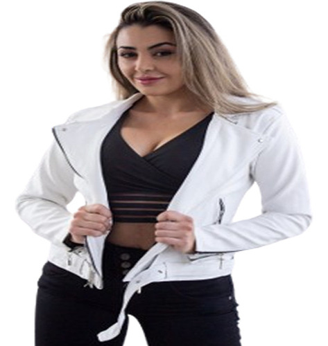 Chaqueta Cuero Tex Mujer Color Blanco