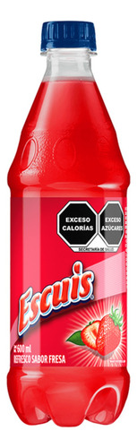 Refresco Original Escuis Fresa 600ml 12 Pzs