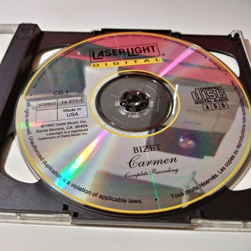 Imagen 2 de 4 de Carmen Georges Bizet 2 Cd Set Complete Recording Ed Usa, Lea