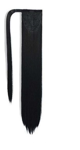 Moño/ Cola Postiza 21 Pulgadas Negro Liso Bmakeup
