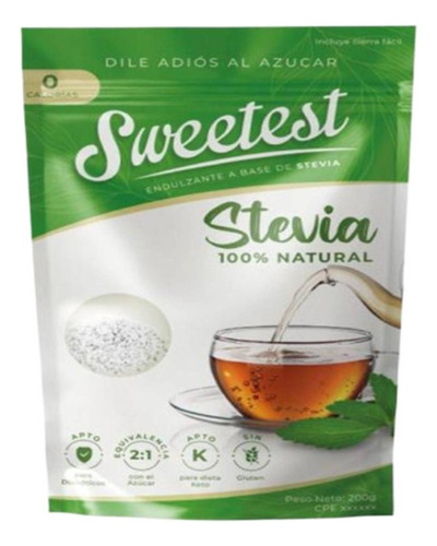 Endulzante Sweetest De Stevia 200gr