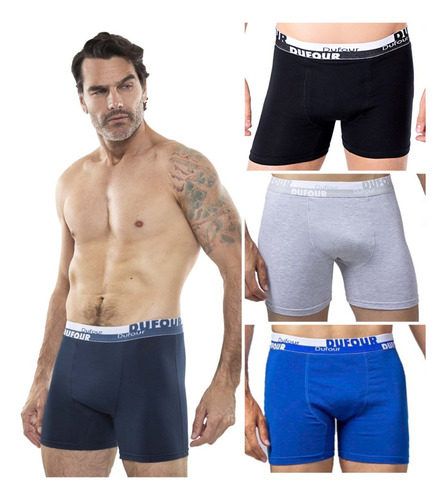 Pack X2 Boxer Dufour Algodon Y Lycra C/elastico 12024