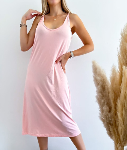 Vestido Al Cuerpo Viscosa Corto Elastizado Mujer